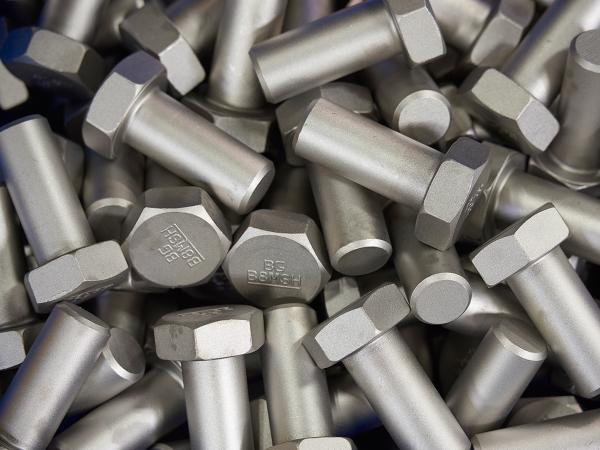 close up of blank bolts