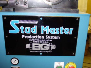 close up picture of B&G Manufacturing's Stud Master Machine